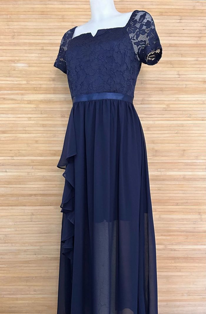 Robe longue de soirée bleu foncé taille M - photo numéro 3