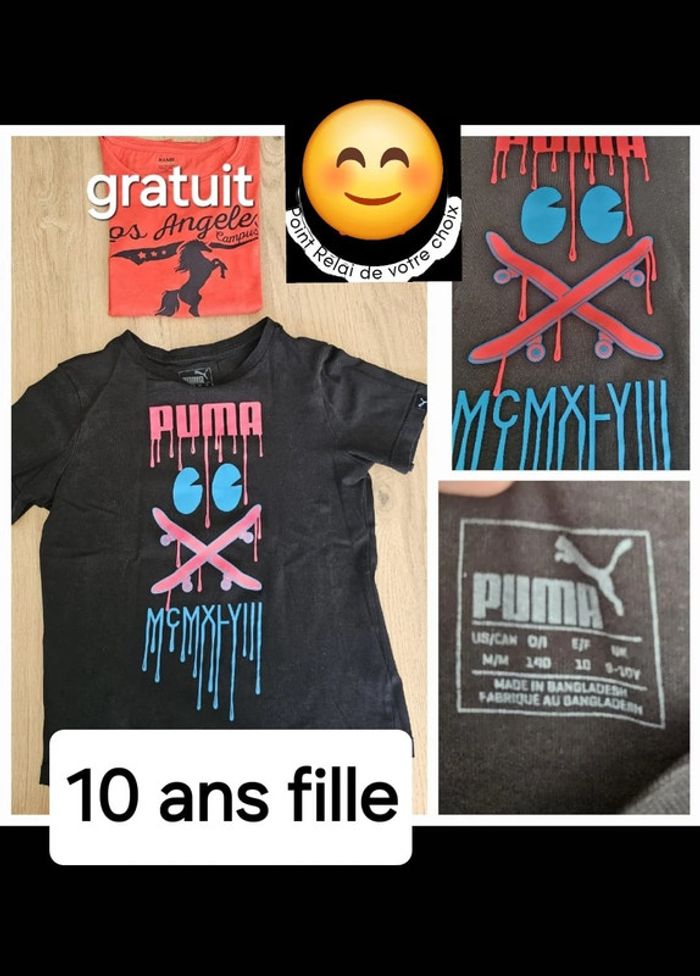 TEE shirt puma fille 10 ans + 1 gratuit