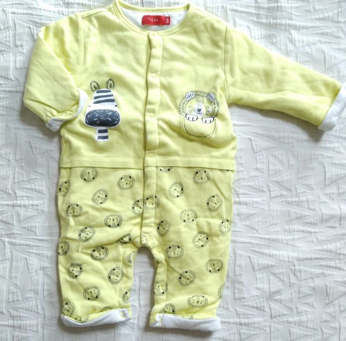 Tissaia combinaison pyjama epais lion 6 mois