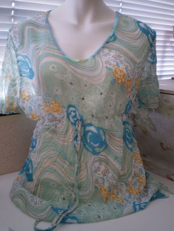 chemisier voile t 40/42 neuf jamais porté