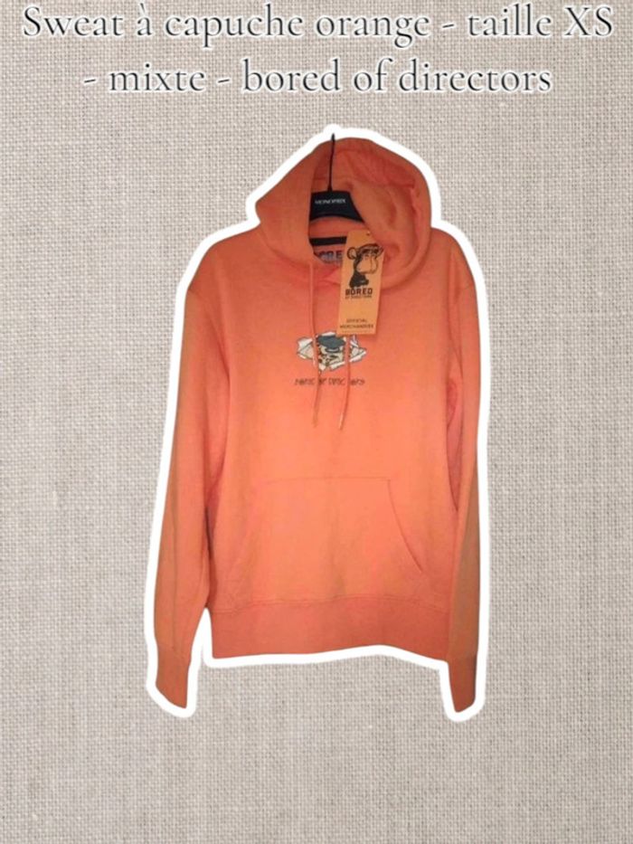 Sweat à capuche orange - taille XS - mixte - bored of directors - Neuf