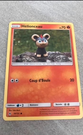 collection carte Pokémon Hélionceau série Lumière Interdite N° 18/131