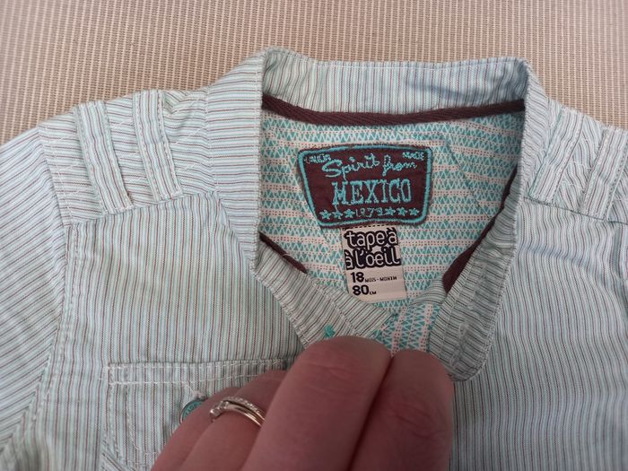 Chemise manches longues TAO 18m 80cm - photo numéro 2