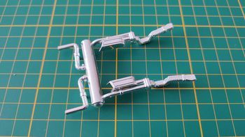 Ligne échappement pièce détachée miniature Porsche 356 B 1961 Burago BBurago 1/18 1/18e 1/18ème #B42