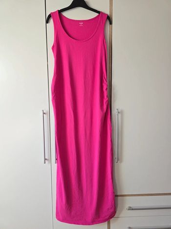 Robe de maternité longue rose