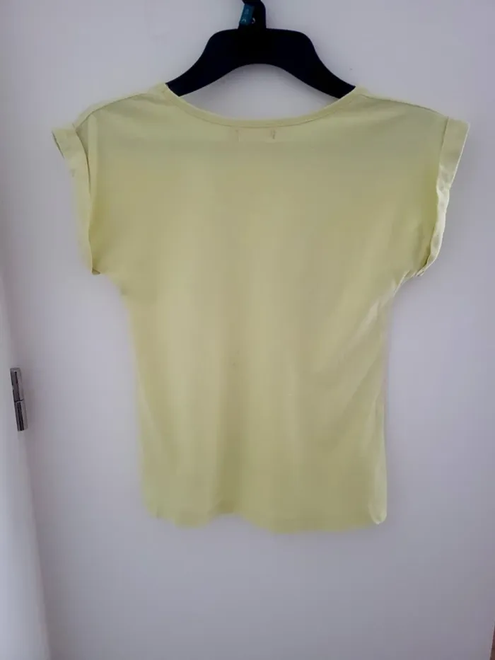T-shirt jaune Let me dream and enjoy Tissaia Taille 8 ans - photo numéro 2