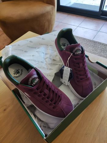 Lacoste basket "Edition Roland Garros" neuves avec étiquettes femme taille 38 bordeaux 