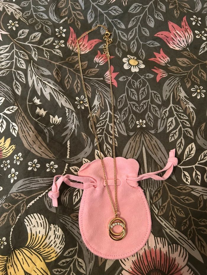 Collier pendentif anneaux en acier inoxydable - photo numéro 5