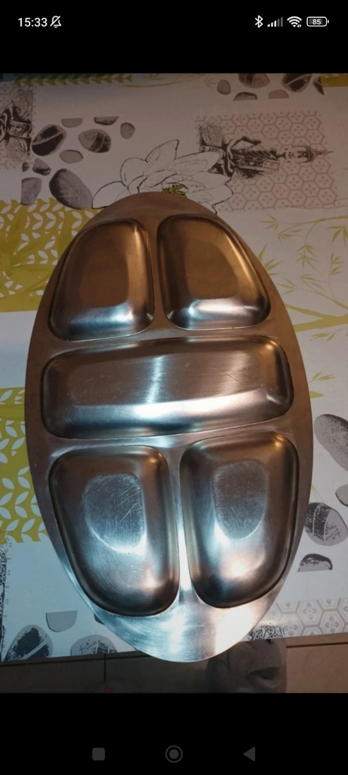 Lot de 4 plats en inox - photo numéro 5