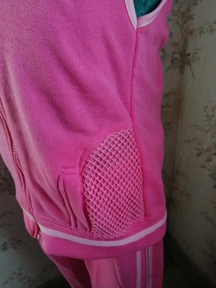 Ensemble de jogging veste manches courtes à capuche et pantalon rose / sans marque / (8ans) - photo numéro 5