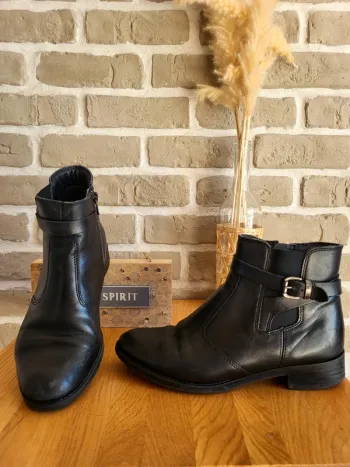 Bottines Chelsea en cuir véritable noires Lavorazione Artigiana
