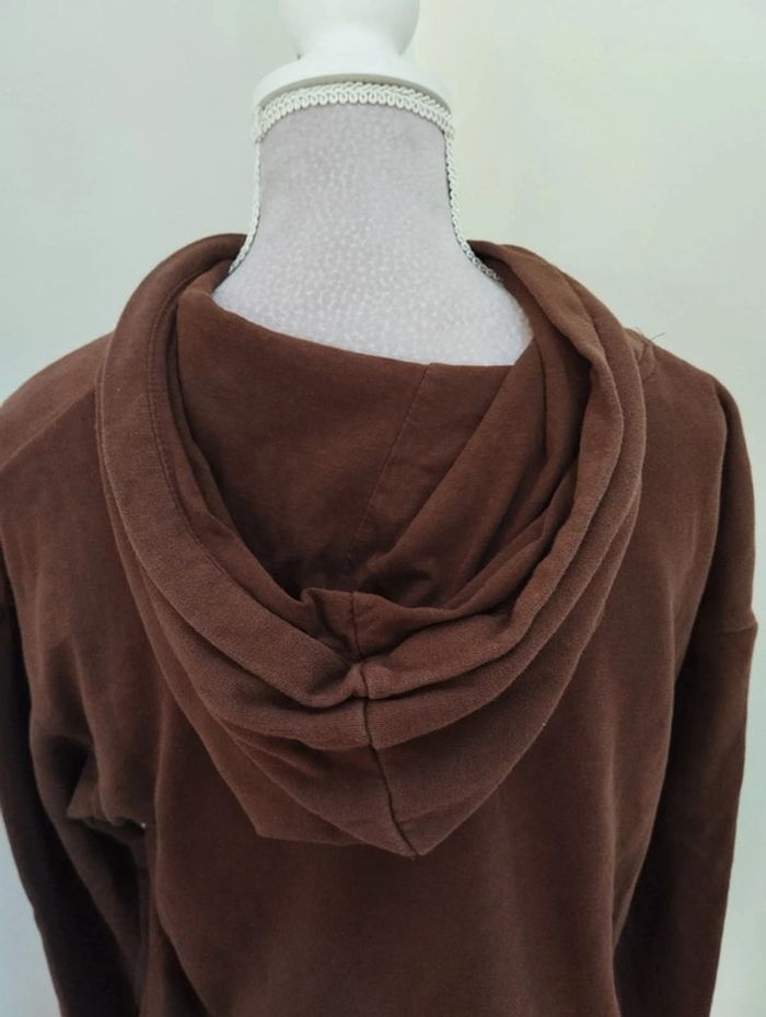 Sweat à capuche marron Kiabi Taille XXS - photo numéro 4