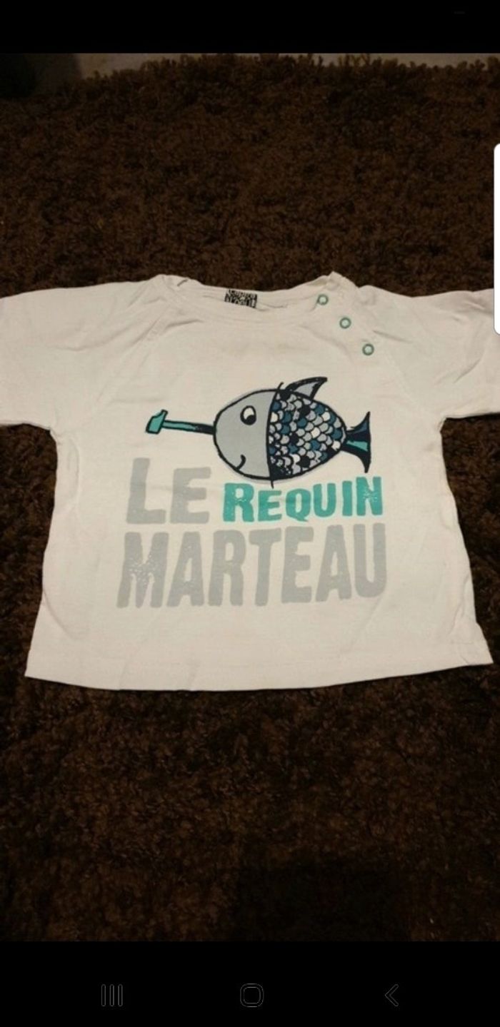Lot 5 t-shirt manche courte 12mois - photo numéro 6