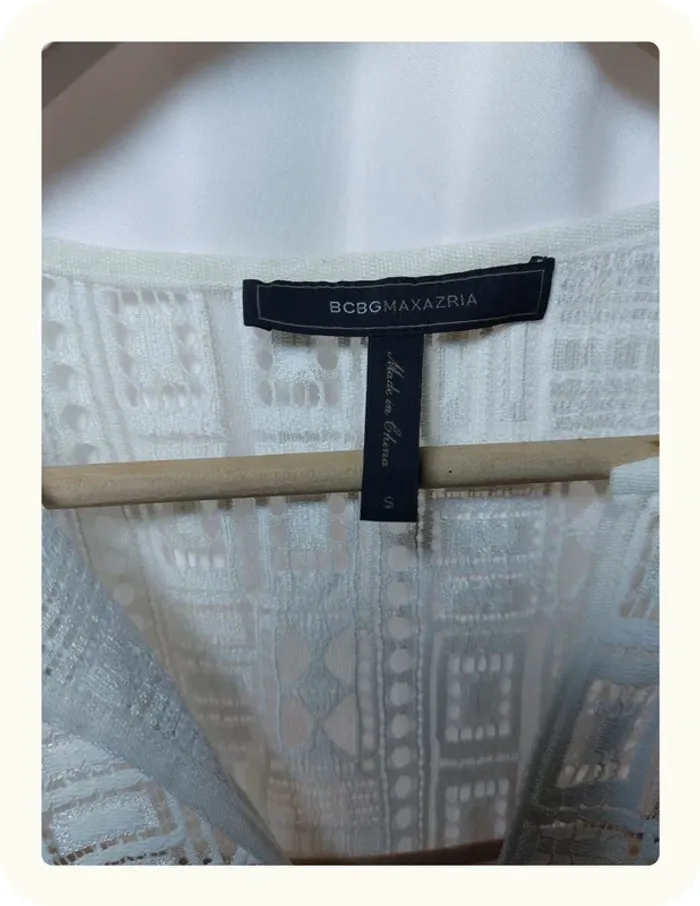 Haut blouse dentelle blanche femme BCBG Maxazria - photo numéro 6