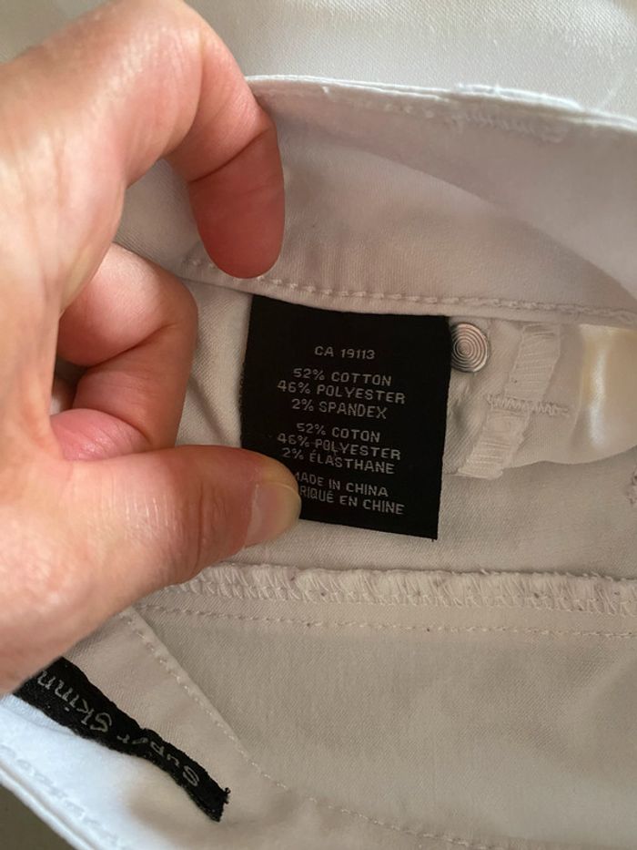 Jeans stretch super skinny blanc Yes Miss taille 27 US soit 36/38 - photo numéro 9