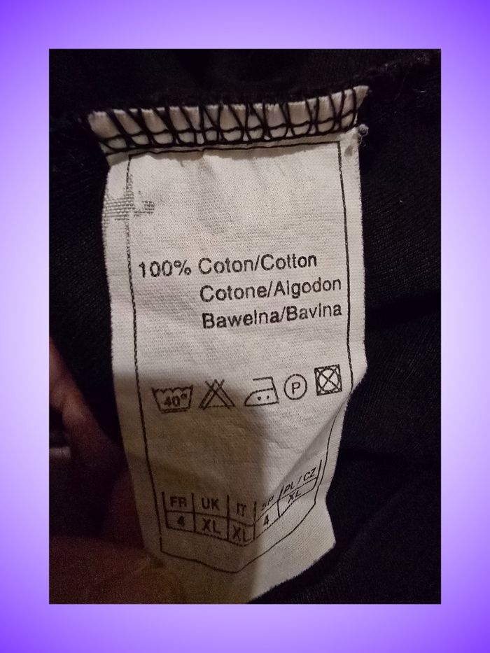 Débardeur Noir 100% Coton Camaïeu – Bretelles Fines – Taille 42 XL – Très Bon État - photo numéro 4
