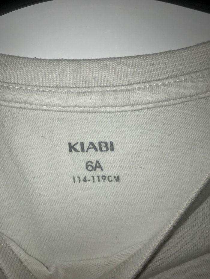garçon |6 ans |T-shirt manches longues lavé repassé blanc à motifs kiabi - photo numéro 3