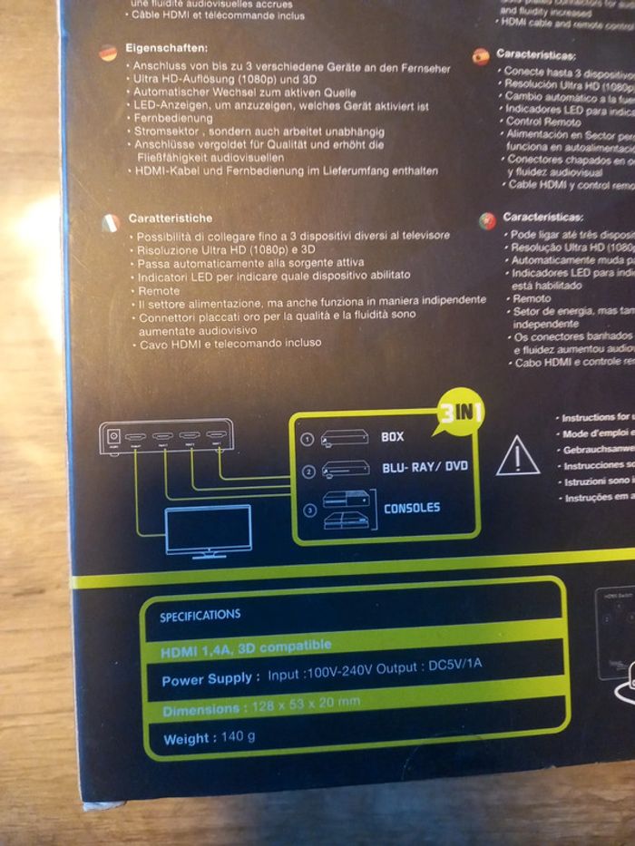 Hdmi 3d switch 3 in 1 - photo numéro 3