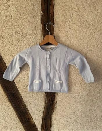 Gilet bébé 18 mois bleu clair