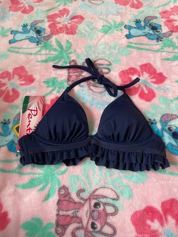 Haut de maillot de bain bleu marine, taille 34, marque Penti 
