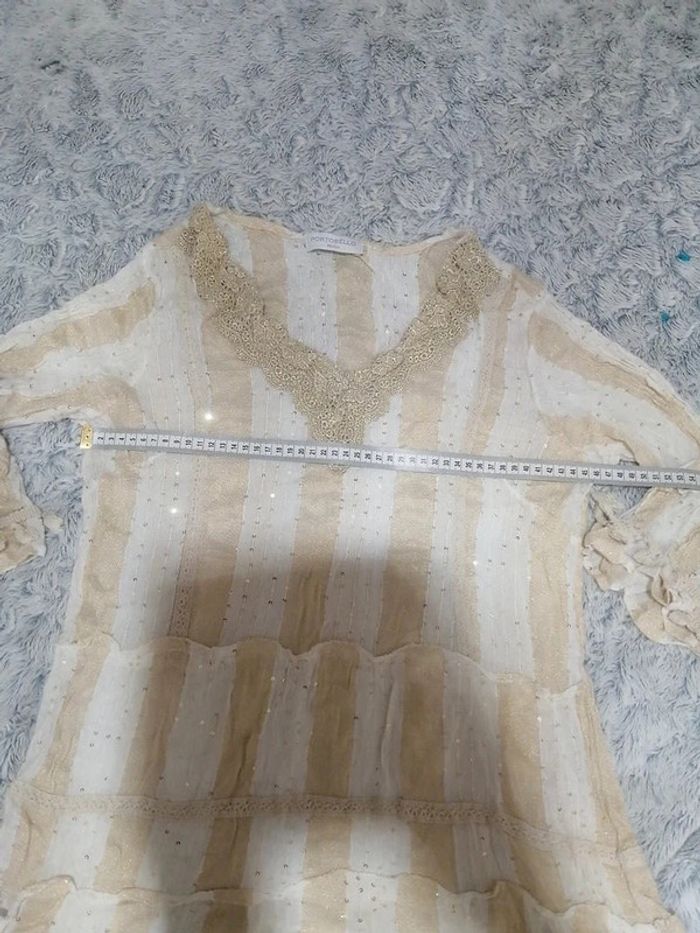 haut et t-shirt Portobello Punk crème taille XL - photo numéro 5