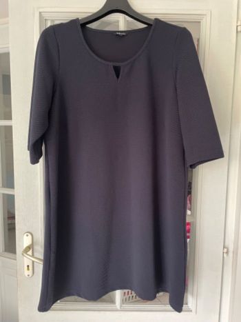 Robe bleu nid d’abeille