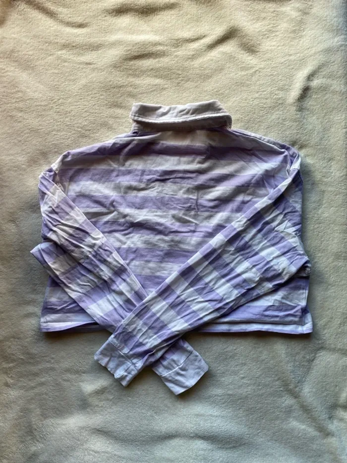Pull à rayures violet et blanc – Jennyfer - Taille S - photo numéro 3