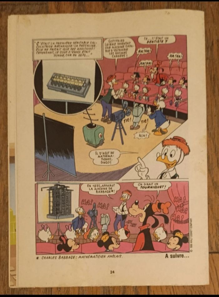 Ancien journal de mickey avec livret ordinateurs N°1895 - 1988 vintage - photo numéro 5