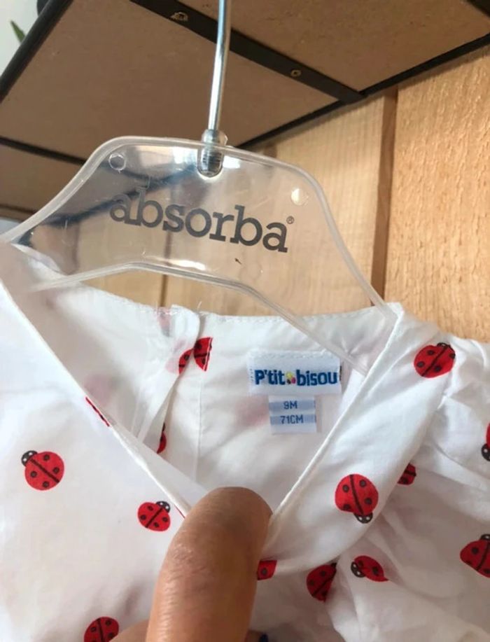 Adorable robe coccinelle 9 mois parfait état - photo numéro 3