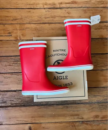 Bottes Aigle Malouine rouge et blanc