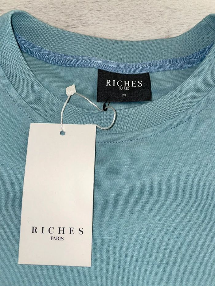 T-shirt Riches Paris oversize bleu - Taille M - photo numéro 5