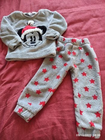Pyjama velours 2 pièces, 24 mois