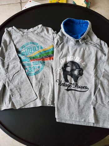 Lot 2 t-shirts manches 5 ans