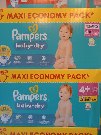Pampers 98 couches taille 4+