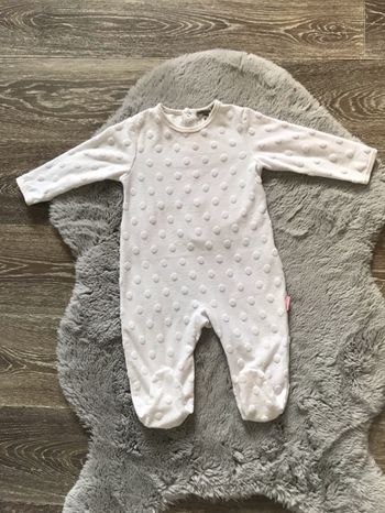 Grenouillère à pois blancs 9mois (Premaman)