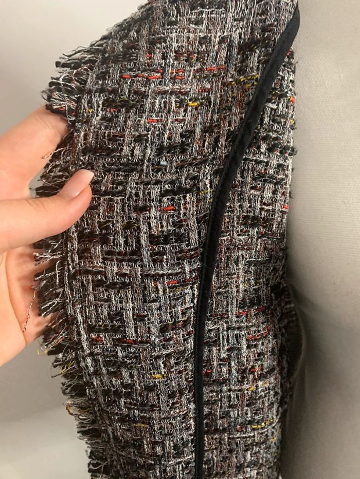 Blazer en tweed multicolore et argenté T42 XL - photo numéro 5