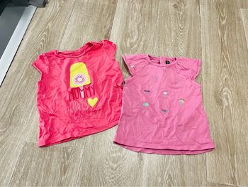 Lot de 2 tee shirts fille 18 mois