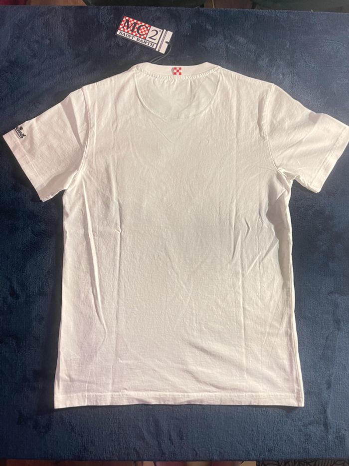MC2 Saint Barth – Tee shirt "Bandanna Round 75 " Blanc vert, taille S - photo numéro 2