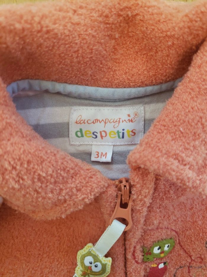 Veste orange 3 mois la compagnie des petits - photo numéro 2