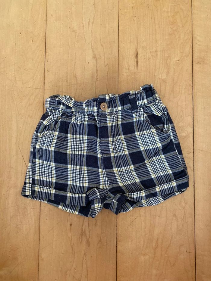 Short Vertbaudet - carreaux - 12 mois