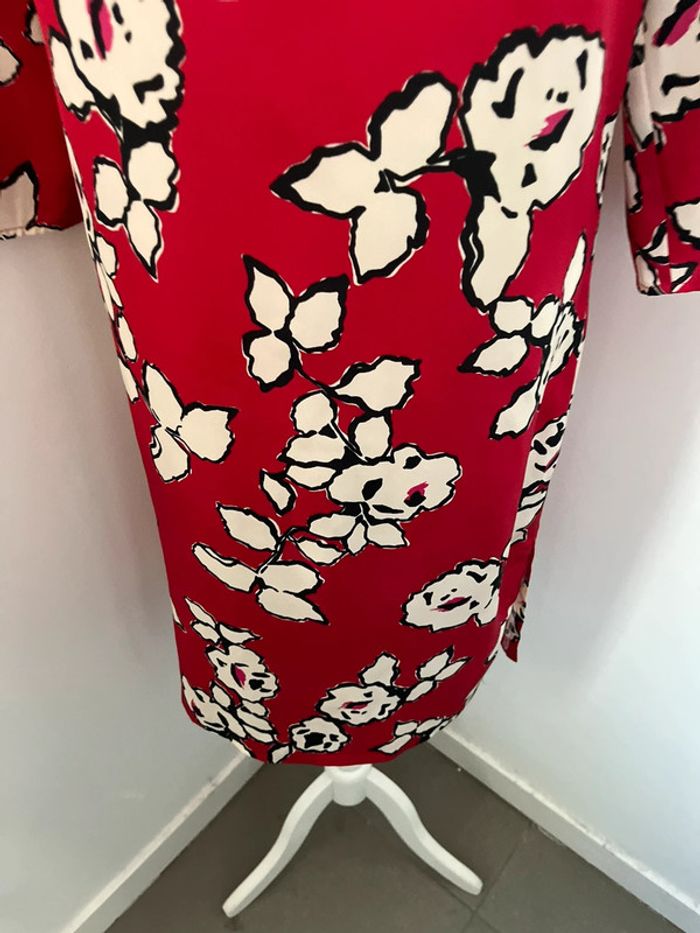Robe Darine rose rouge à fleurs Zara S - photo numéro 2