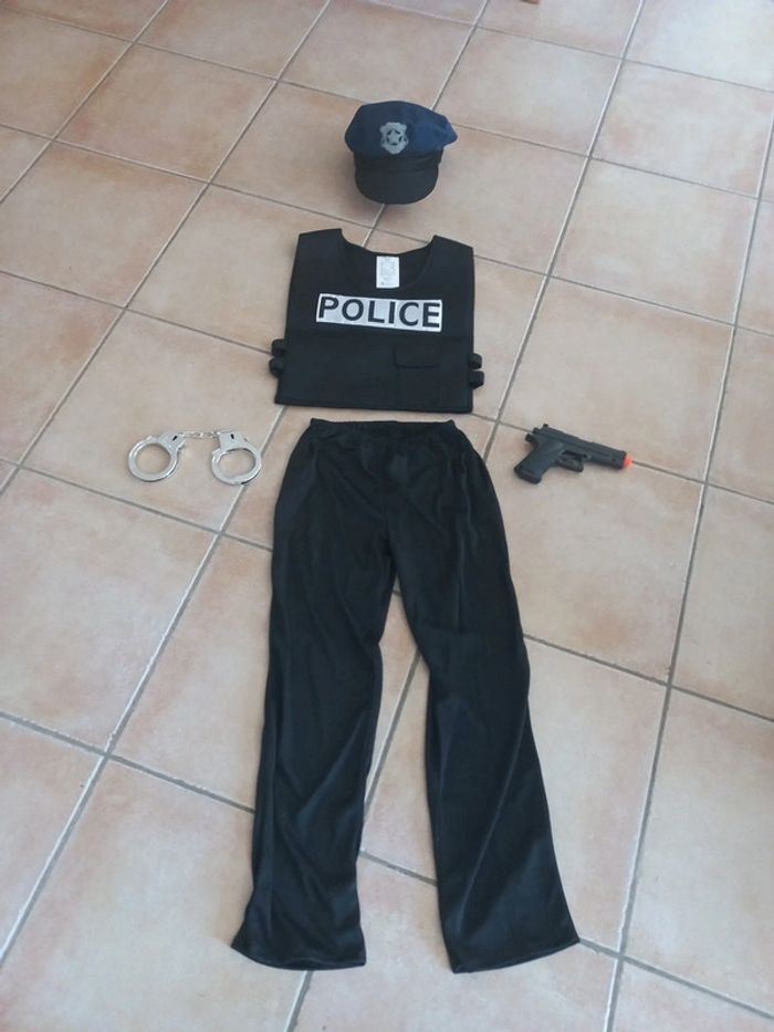 Déguisement de policier police taille 8-10 ans