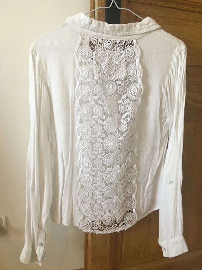 Chemisier blanc coton broderie anglaise dos nu Superdry - photo numéro 4