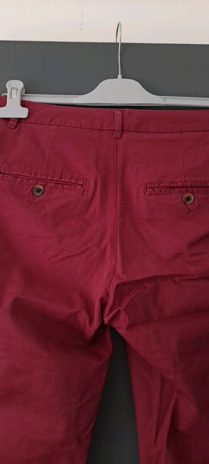 Pantalon chino bordeaux - photo numéro 3