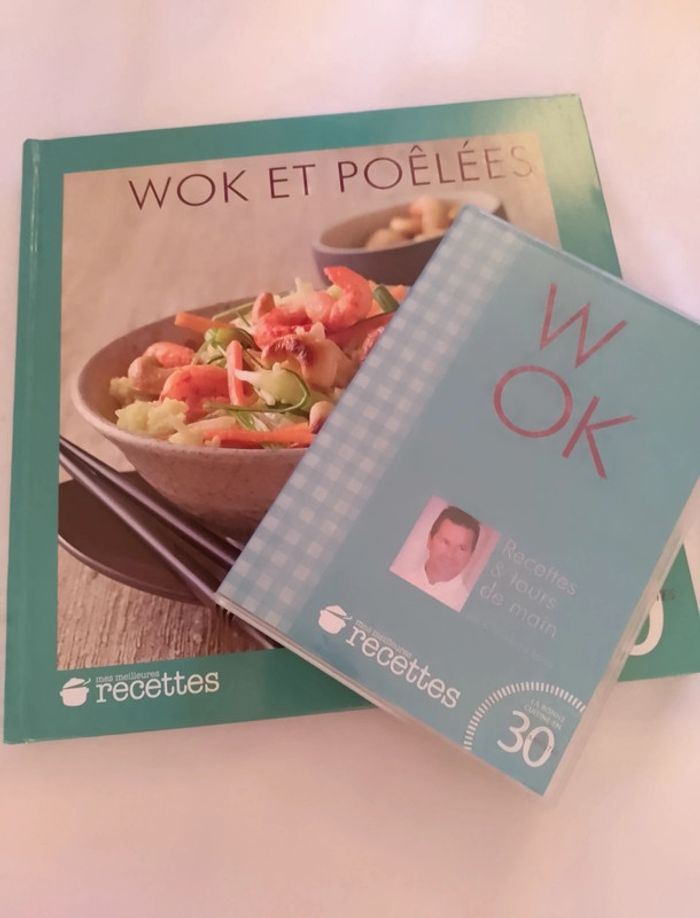 Livre cuisine wok et poêlées.