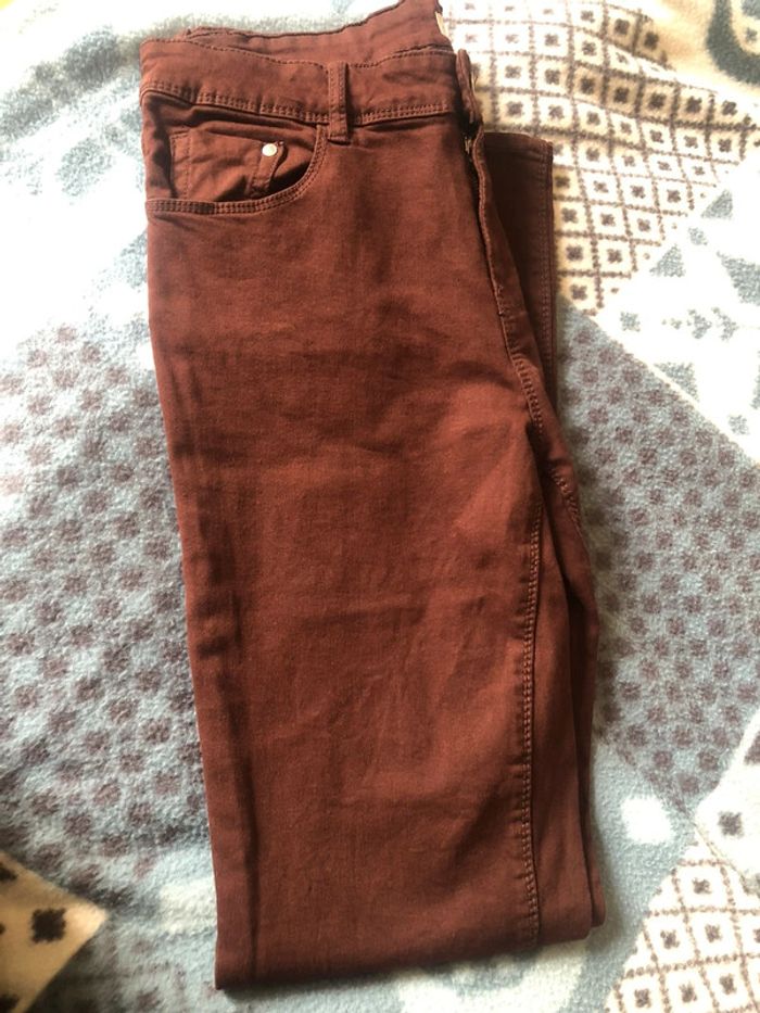 222 - pantalon cache cache chocolat - photo numéro 2