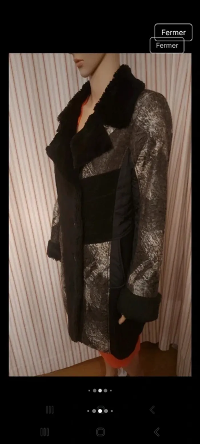 Manteau Bonita noir/gris parfait état taille 36 - photo numéro 8
