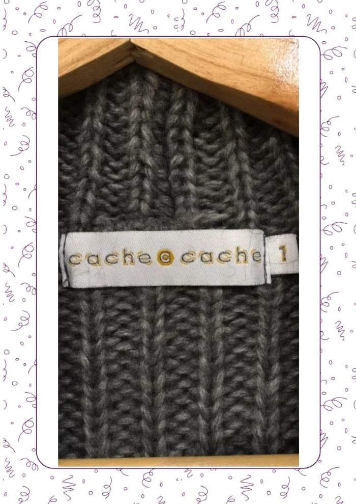 Veste cache cache grise en mohair Taille S - photo numéro 5