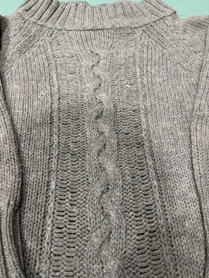 Pull long chaud laine gris taille M - photo numéro 4