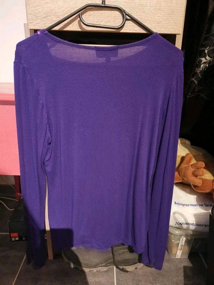 Lot 2 Haut violet et vert émeraude - photo numéro 2